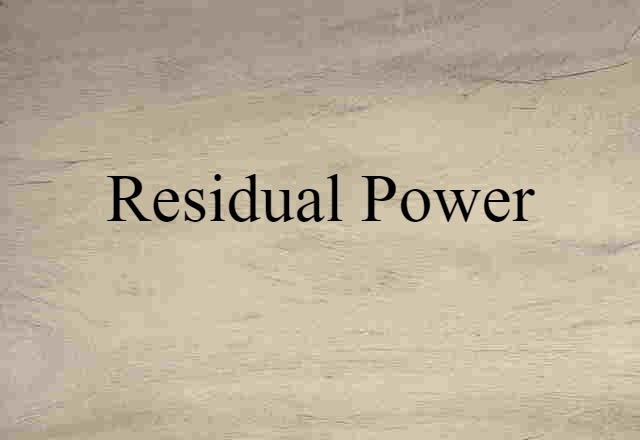 residual power