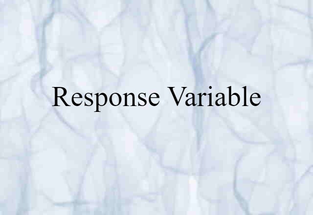 response variable