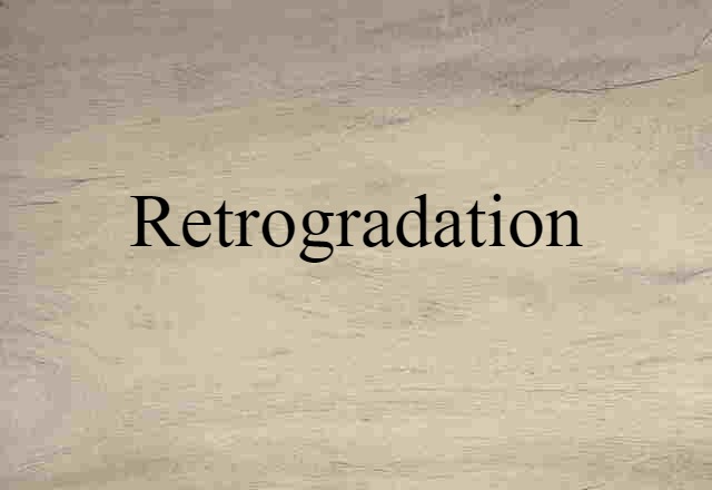 retrogradation