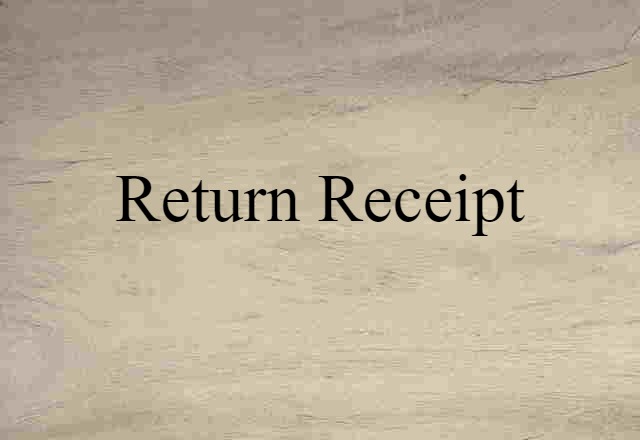 return receipt