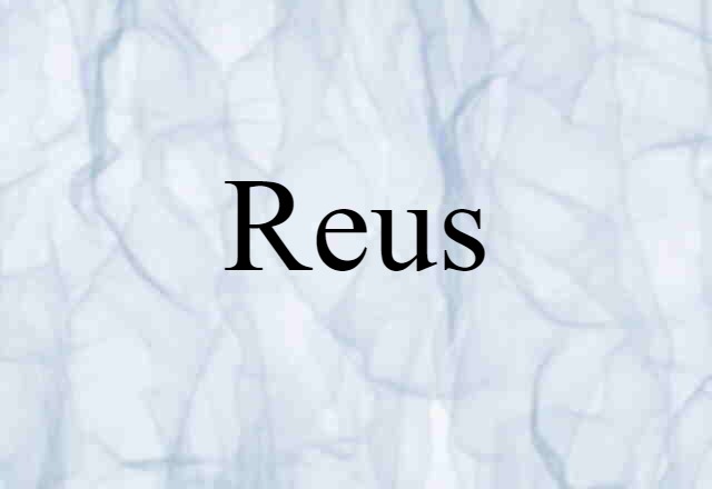 Reus (noun) Definition, Meaning & Examples