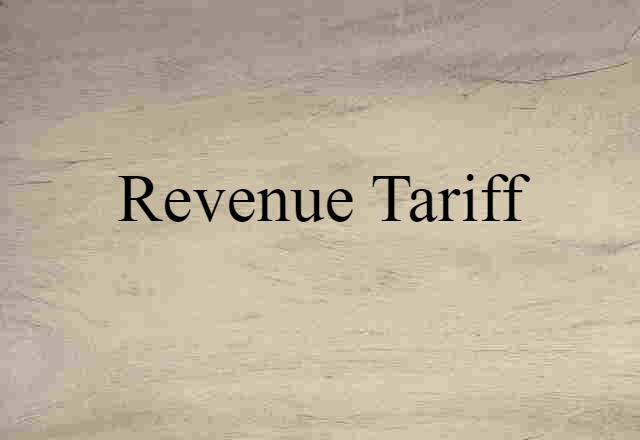 revenue tariff