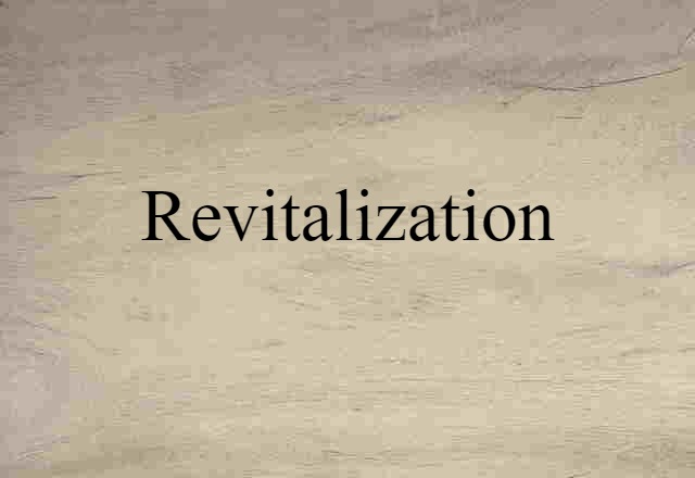 Revitalization (noun) Definition, Meaning & Examples