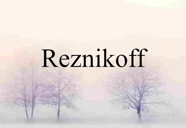 Reznikoff