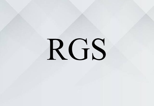 RGS (noun) Definition, Meaning & Examples