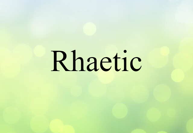 Rhaetic