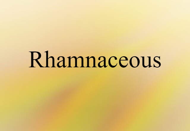 rhamnaceous