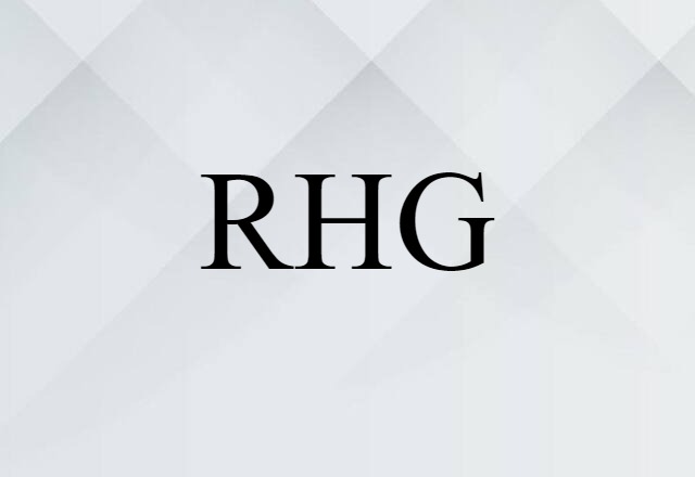 RHG (noun) Definition, Meaning & Examples