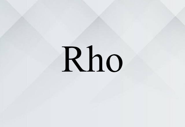 rho