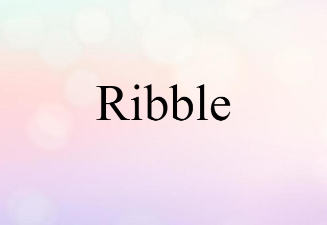 Ribble (noun) Definition, Meaning & Examples