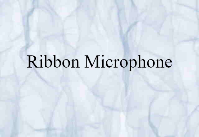 ribbon microphone