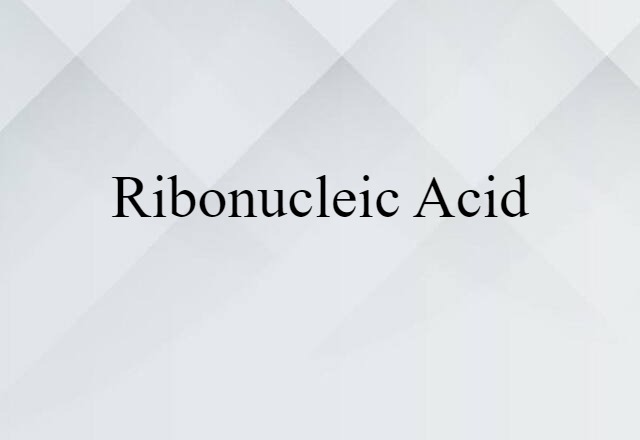 Ribonucleic Acid (noun) Definition, Meaning & Examples