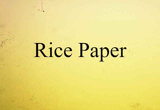 rice paper