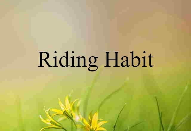 riding habit