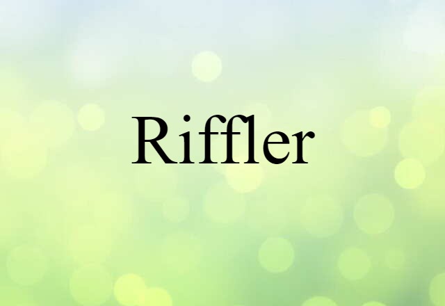 Riffler (noun) Definition, Meaning & Examples