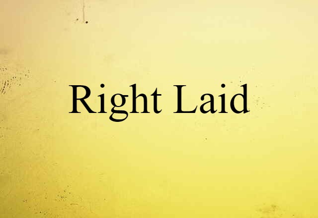 Right-laid (noun) Definition, Meaning & Examples