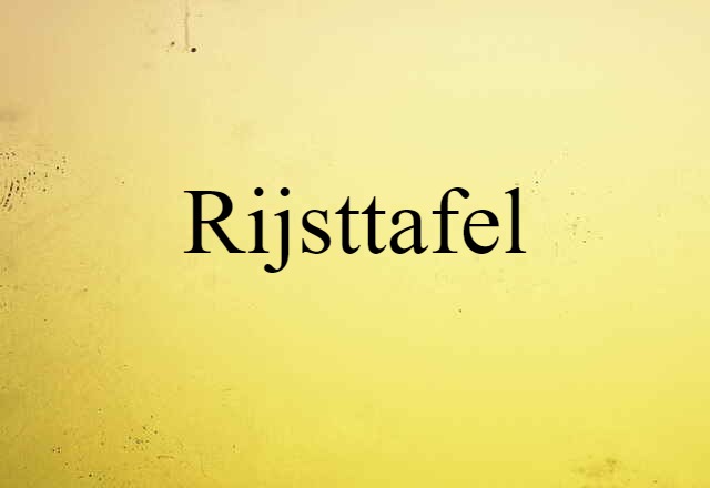 rijsttafel