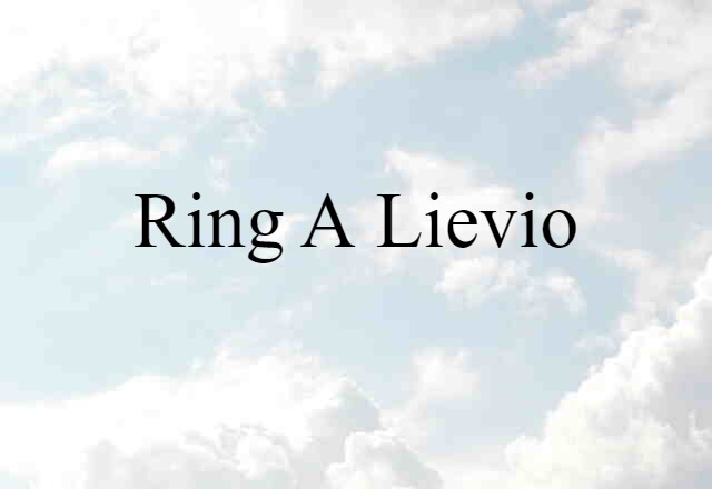 Ring-a-lievio (noun) Definition, Meaning & Examples