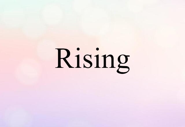 Rising (noun) Definition, Meaning & Examples