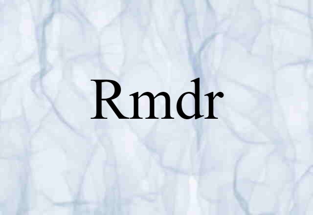 rmdr