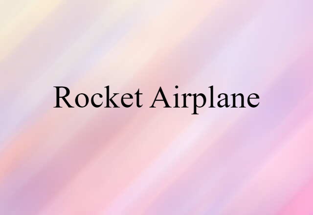 rocket airplane