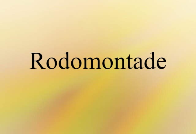 rodomontade