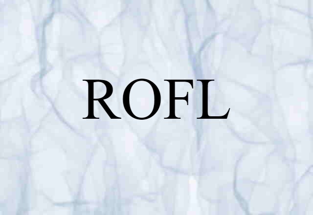 ROFL (noun) Definition, Meaning & Examples