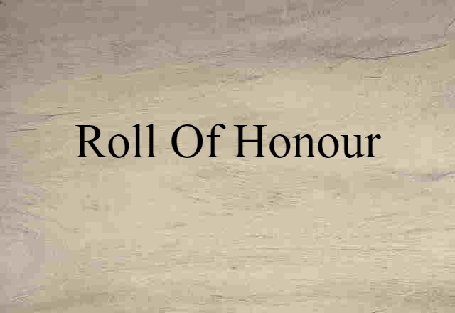 roll of honour