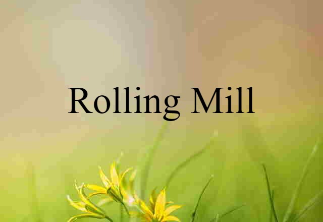 Rolling Mill (noun) Definition, Meaning & Examples