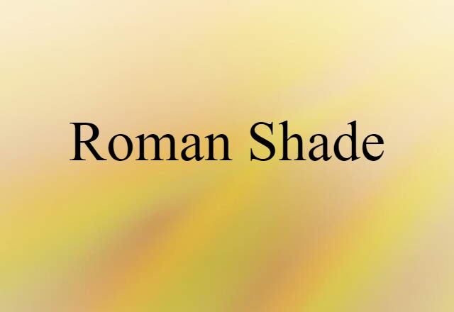 Roman Shade (noun) Definition, Meaning & Examples