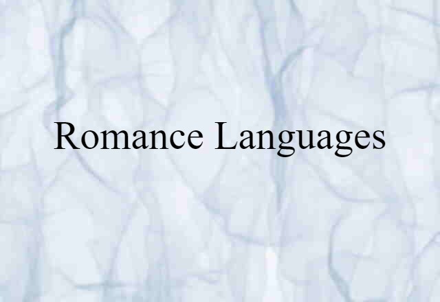 Romance languages