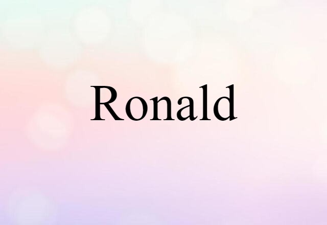 Ronald (noun) Definition, Meaning & Examples