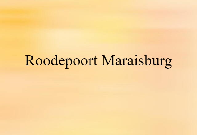 Roodepoort-Maraisburg