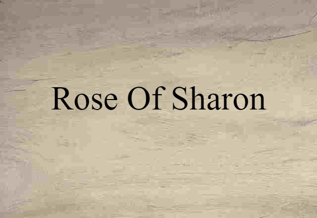 rose of Sharon