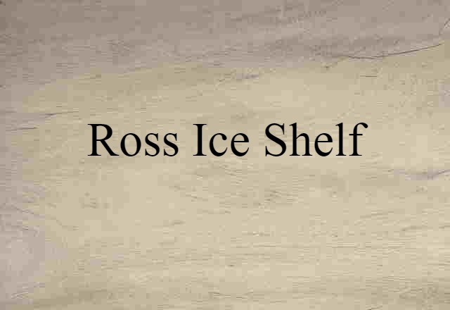 Ross Ice Shelf (noun) Definition, Meaning & Examples