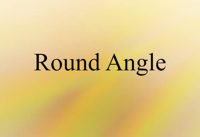 Round Angle (noun) Definition, Meaning & Examples