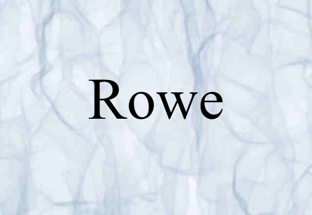 Rowe