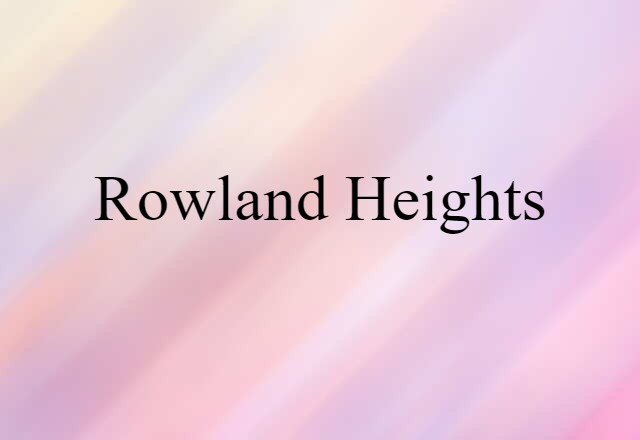 Rowland Heights