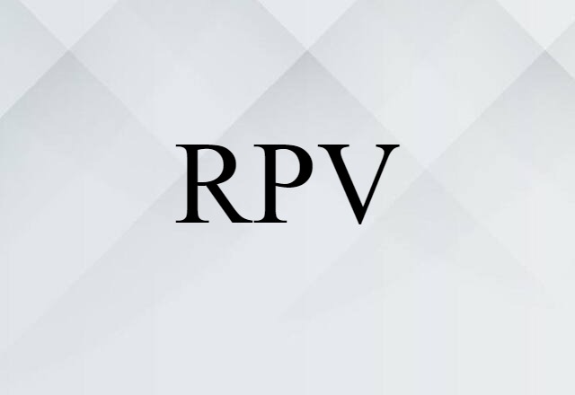 RPV (noun) Definition, Meaning & Examples