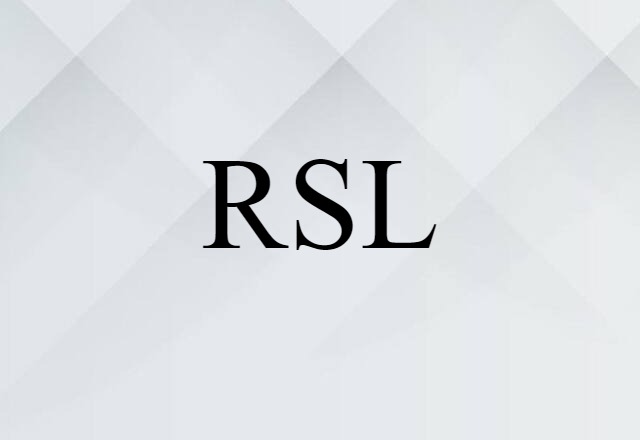 RSL (noun) Definition, Meaning & Examples