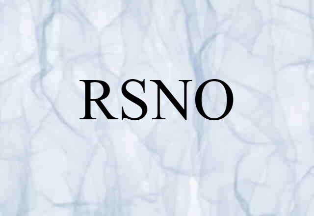 RSNO (noun) Definition, Meaning & Examples