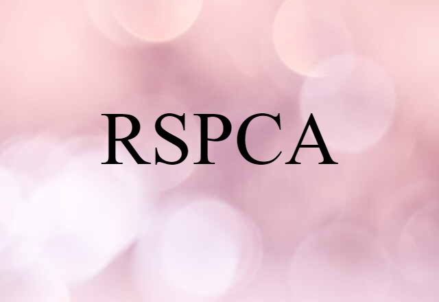 RSPCA (noun) Definition, Meaning & Examples