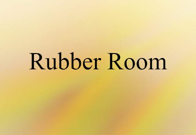 Rubber Room (noun) Definition, Meaning & Examples