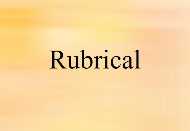 rubrical