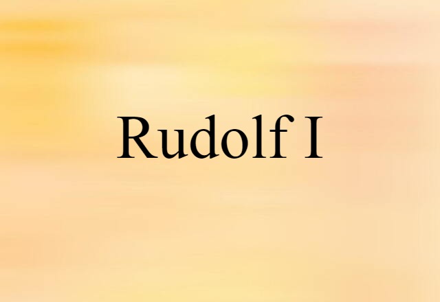 Rudolf I