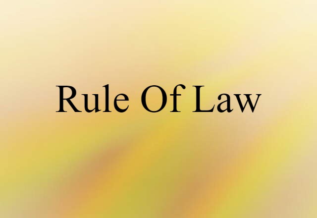 rule of law