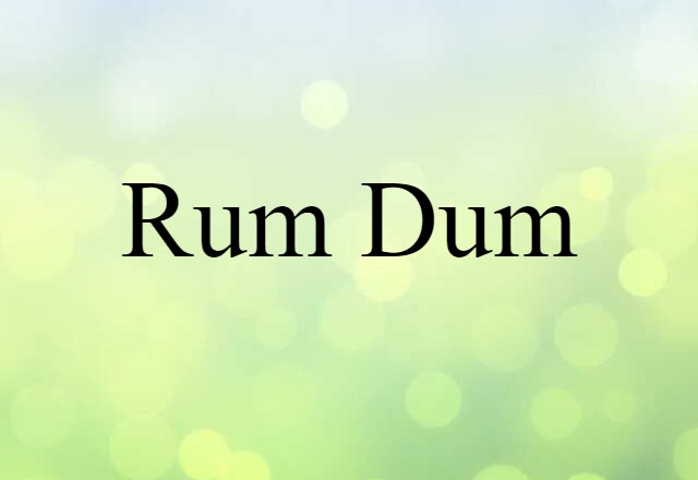 Rum-dum (noun) Definition, Meaning & Examples