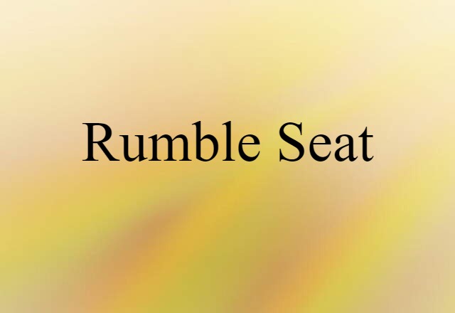 rumble seat