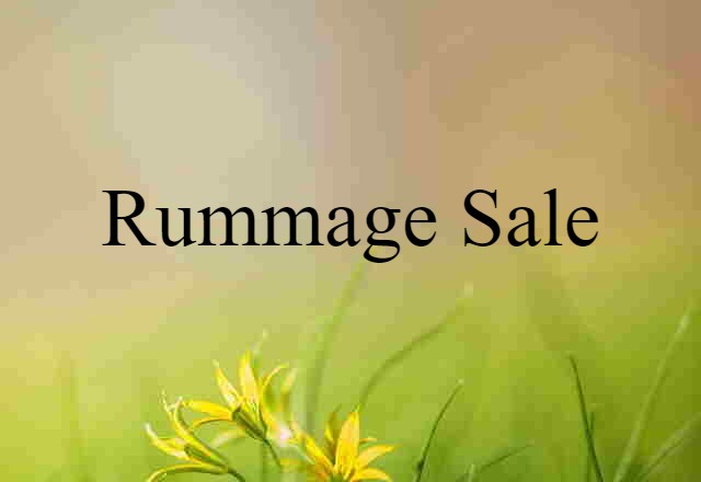 rummage sale