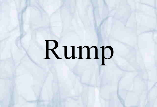 Rump (noun) Definition, Meaning & Examples